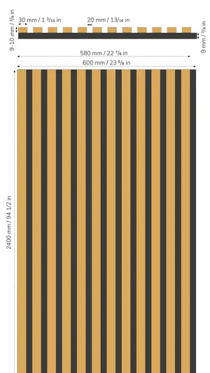 Set Bookmatching de 6 paneles acústicos Slate-Lite ARCTIC WHITE, 240 × 60 cm