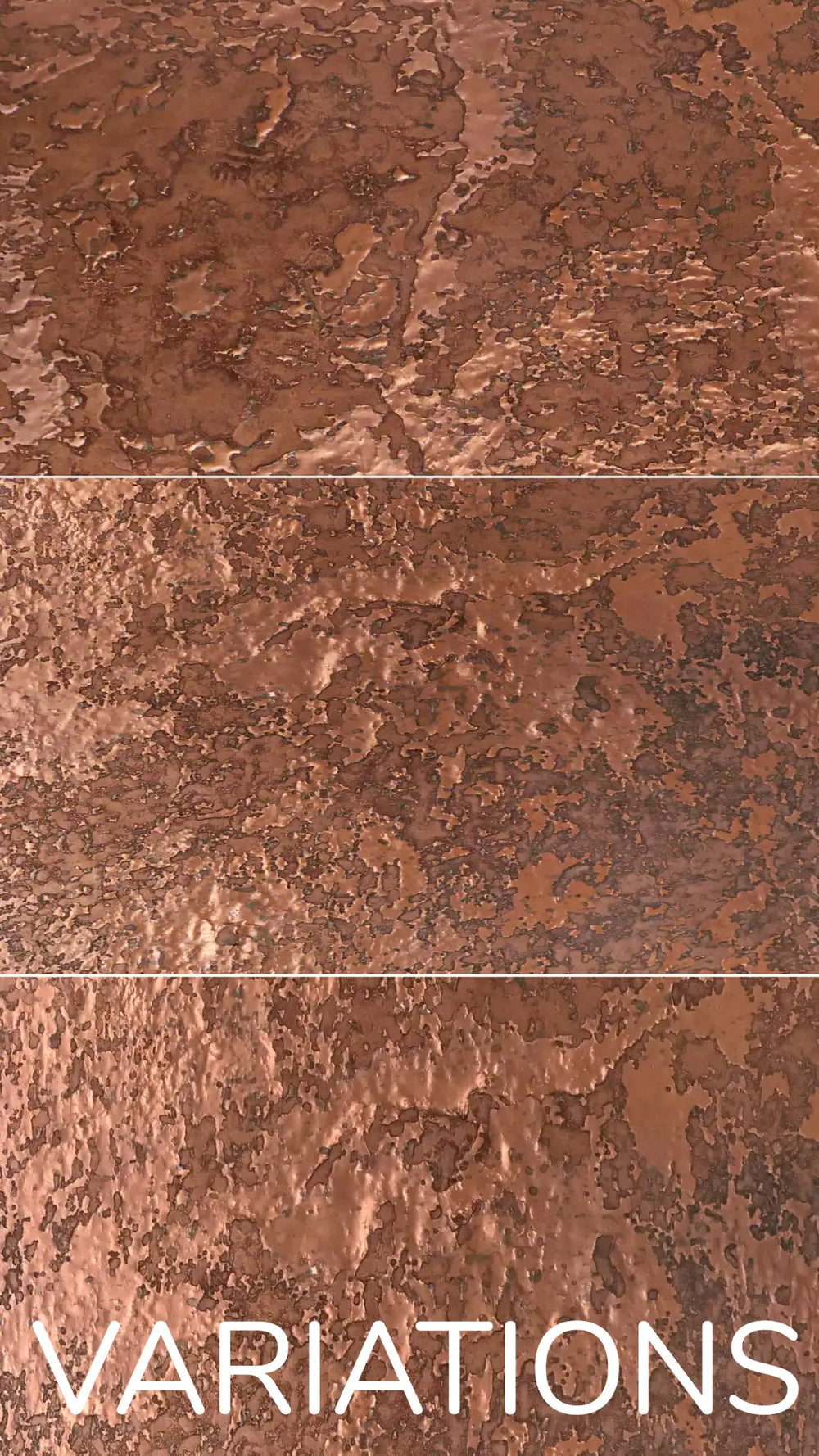 Metallic Copper 110 × 55 cm (lote mixto)