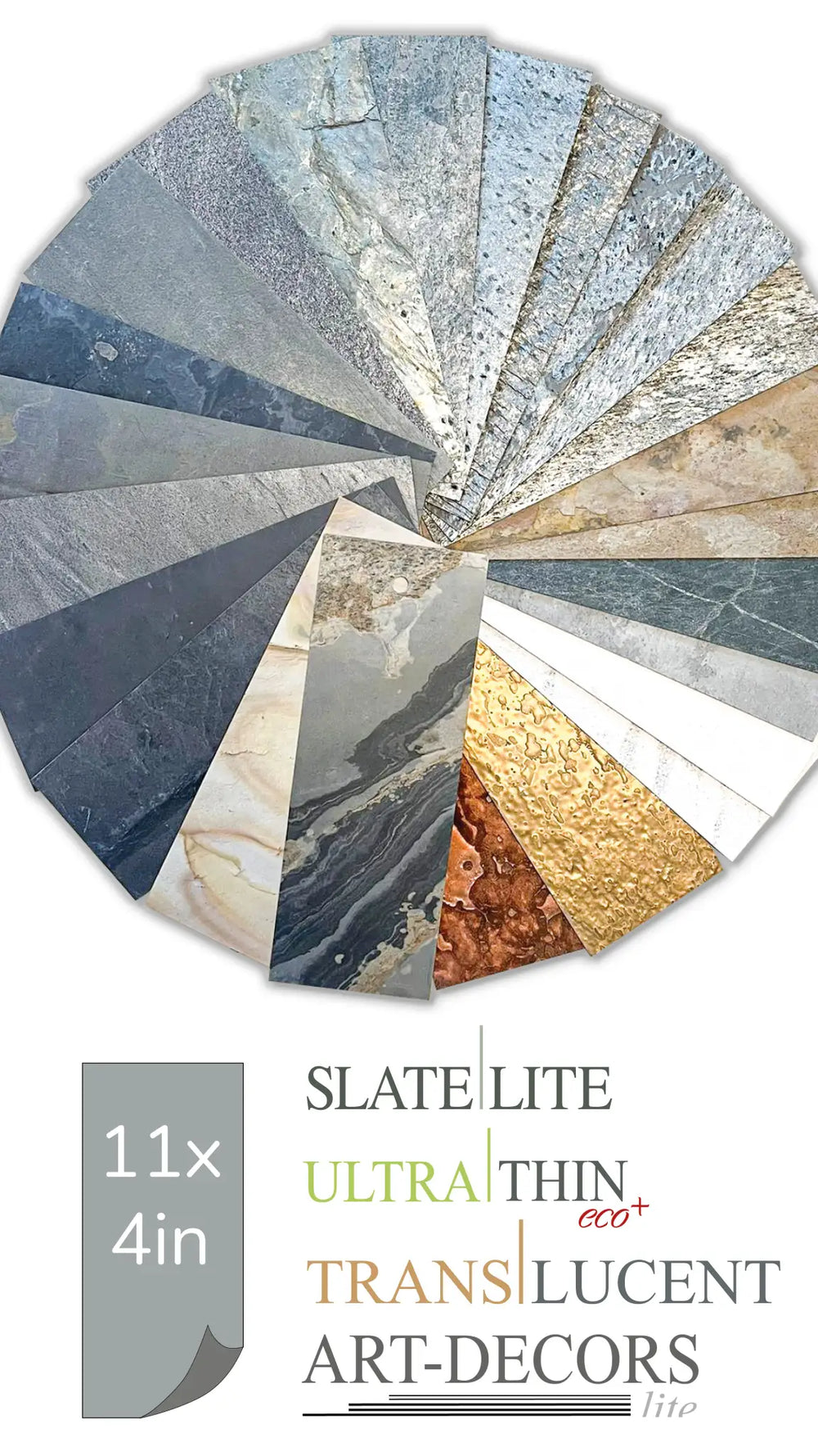 Slate-Lite Sample-Set 11 x 4 in