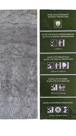 Slate Lite sample sheet 297 mm x 105 mm, sealed