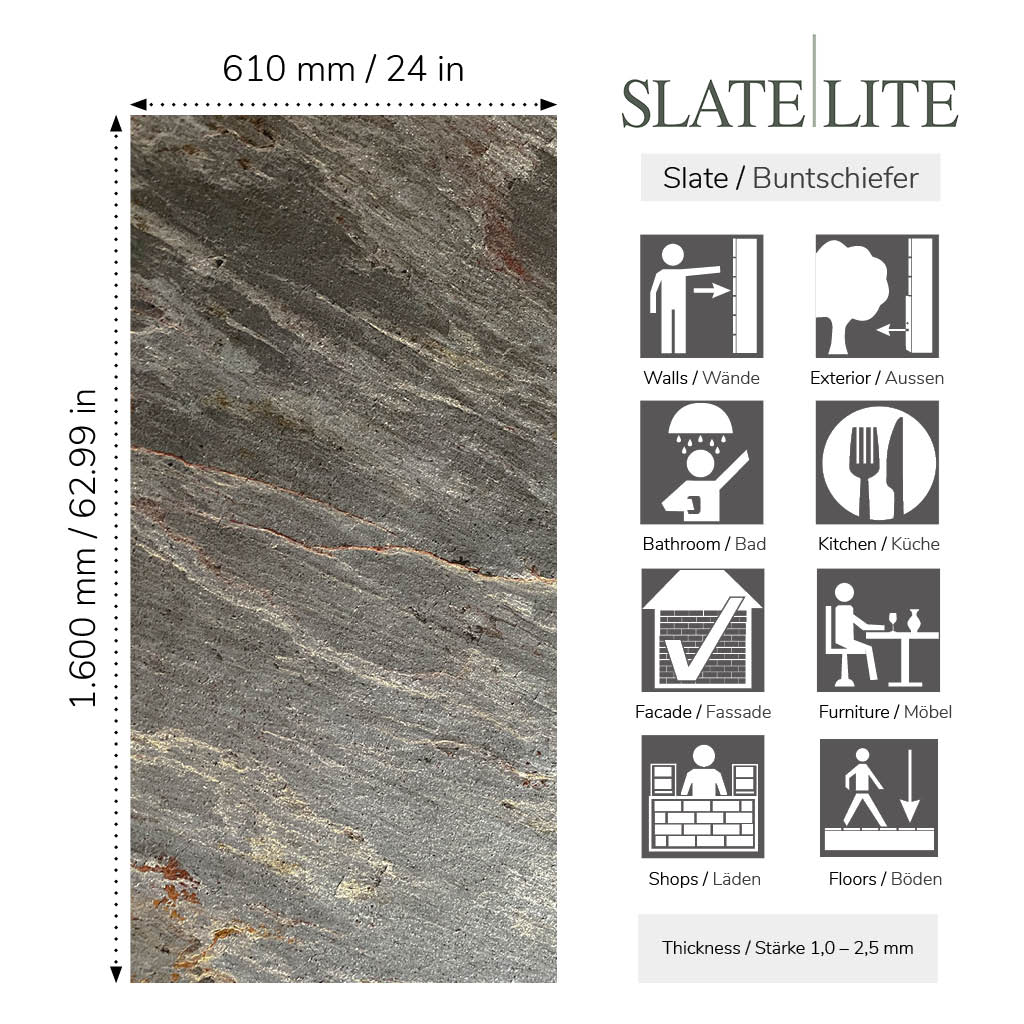 Slate-Lite Rubigo Color 160x61