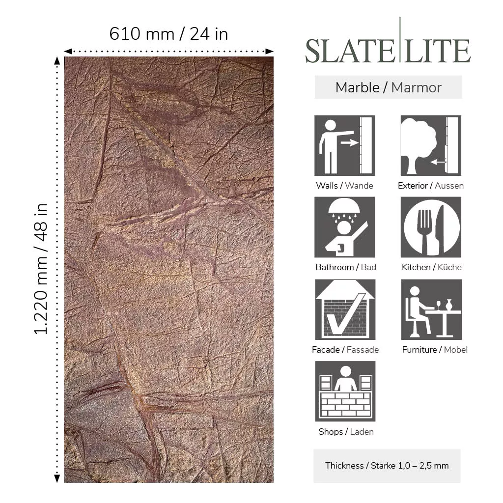 Slate-Lite Rainforest Brown Bright 122x61
